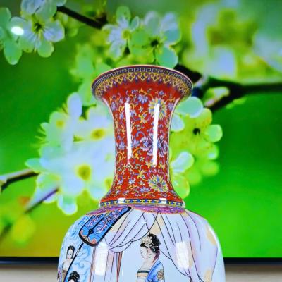 Bình sứ hoạ tiết thập nhị tiên cô